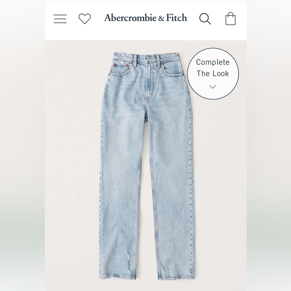 Abercrombie Curve Love Ultra High Rise 90s Straight Jean